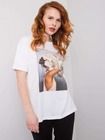 T-shirt damski, biały, H&B