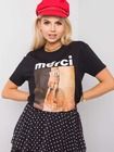 T-shirt damski, czarny, H&B