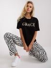 T-shirt damski, czarny, H&B