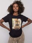 T-shirt damski, czarny, Pepper & Mint