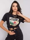 T-shirt damski, czarny, Pepper & Mint