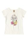 T-shirt dziewczęcy, ecru, Up Baby