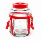 Tadar, szklany słoik z kapturkiem do fermentacji i pokrywą, 12l