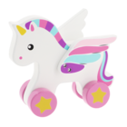 Trefl, Bobaski i Miś, Rainbow Unicorn, drewniany jednorożec na sznurku