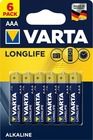 VARTA, Longlife, baterie alkaiczne, LR3, AAA, 6 szt.