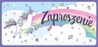 Zaproszenie, jednorożec, 5 szt.