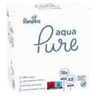 Pampers, Aqua Pure, chusteczki nawilżane, 18-48 szt.