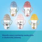Canpol babies, Exotic Animals, kubek niekapek z rurką i odważnikiem, szary, 270 ml