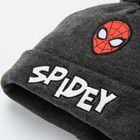 Cool Club, Czapka chłopięca z pomponem, ciemnoszara, Spider-Man
