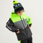 Cool Club, Kurtka narciarska chłopięca z kapturem, Keep skiing, PrimaLoft