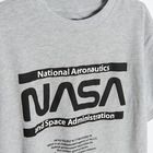 Cool Club, T-shirt chłopięcy, szary, NASA