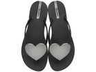 Klapki japonki damskie, czarne, serca, Maxi Fashion II, Ipanema
