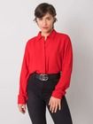 Koszula damska z długim rękawem, czerwona, Rue Paris