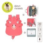 Lassig, About Friends, Dinozaur, plecak dla przedszkolaka, różowy