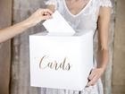 PartyDeco, pudełko na koperty, Cards, złoty, 24-24-24 cm