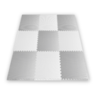 Ricokids, mata piankowa, puzzle, biało-szara, 60-60 cm, 9 szt.