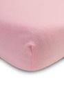 Sensillo, Deluxe, prześcieradło jersey z gumką, różowe, 120-60 cm
