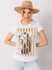 T-shirt damski, biały, H&B