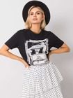 T-shirt damski, czarny, H&B