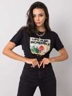 T-shirt damski, czarny, Pepper & Mint