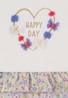 Bluzka dziewczęca z długim rękawem, biała, kwiatki, Happy day, Tom Tailor