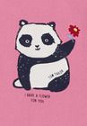 Bluzka dziewczęca z długim rękawem, różowa, panda, Tom Tailor