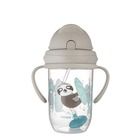 Canpol babies, Exotic Animals, kubek niekapek z rurką i odważnikiem, szary, 270 ml
