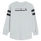 Cool Club, Bluzka chłopięca z długim rękawem, jasnoszara, Minecraft