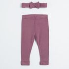 Cool Club, Komplet dziewczęcy, Bluza, Legginsy, Opaska, ecru-fioletowy