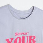 Cool Club, T-shirt dziewczęcy, jasnoszary