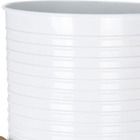 Home Styling Collection, doniczka na drewnianym stojaku, metalowa, 2 szt., biała