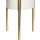 Home Styling Collection, doniczka na stojaku, biała na złotych nóżkach, 35-20 cm