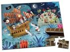 Janod, Wyprawa po skarb, puzzle w walizce, 36 elementów