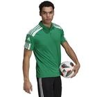 Koszulka polo męska z krótkim rękawem, zielona, Adidas Polo Squadra 21