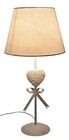 Lampa metalowa, serce, biała