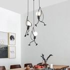 Loft, lampa sufitowa LED typ. II, ludziki, humanoid, czarna