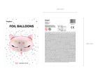 PartyDeco, Meow Party, balon foliowy, kotek, 48-36 cm