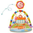 Ricokids, edukacyjna mata interaktywna XXL, z pianinkiem i zabawkami, fioletowa