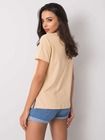 T-shirt damski, beżowy, Pepper & Mint