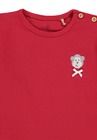 T-shirt dziewczęcy, czerwony, Bellybutton