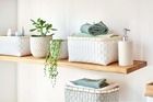 Zeller, koszyk łazienkowy z włókna bambusa, w stylu eko i vintage