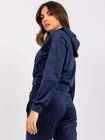 Bluza damska z kapturem, rozpinana, granatowa, Yups