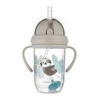 Canpol babies, Exotic Animals, kubek niekapek z rurką i odważnikiem, szary, 270 ml