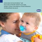 Chicco, PhysioForma Air, smoczek uspokajający, silikonowy, niebieski, 0-6m, 2 szt.