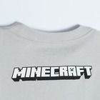 Cool Club, Bluzka chłopięca z długim rękawem, jasnoszara, Minecraft