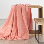 Eurofirany, Design91, Vanesa, miękki i miły w dotyku koc zdobiony efektownym srebrnym nadrukiem, 70-160 cm