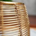 Home Styling Collection, świecznik na świeczkę tealight, metalowy złoty, 13-12 cm