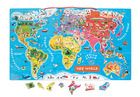 Janod, Mapa świata, puzzle magnetyczne, 92 elementy