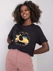 T-shirt damski, czarny, Pepper & Mint