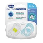 Chicco, PhysioForma Air, smoczek uspokajający, silikonowy, niebieski, 0-6m, 2 szt.